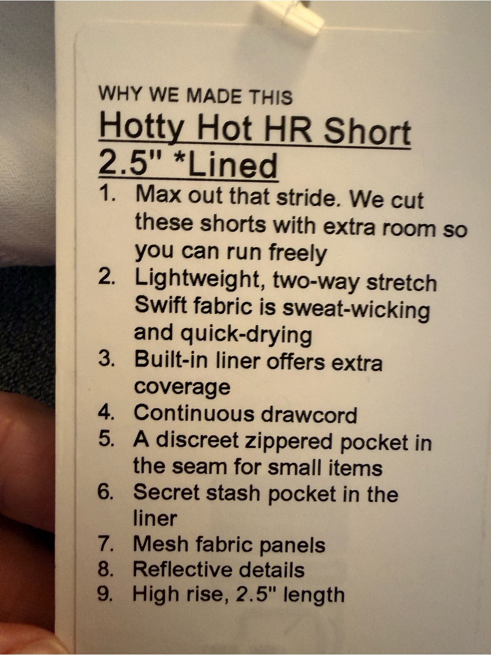 Lululemon Hotty Hot High-Rise Lined Shorts White Running Athletic Size 4 - Picture 13 of 13